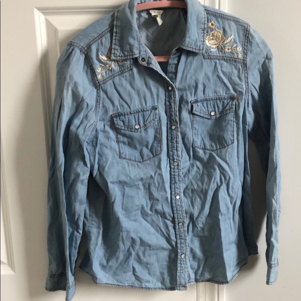 Denim button up shirt
